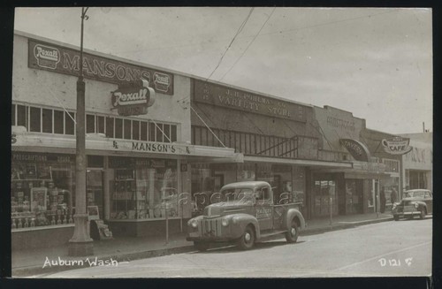 Auburn rppc 1950 street - wa,