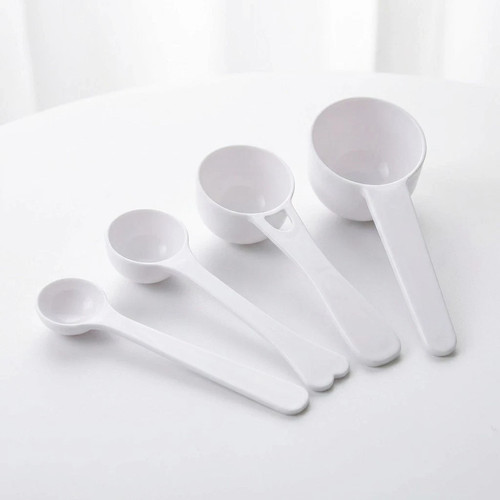 Plastic measuring scoop white - measuring,