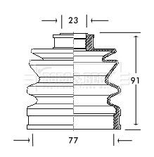 Drive Shaft Bellow Kit Fits Hyundai Isuzu Mazda Mitsubishi Borg & Beck BCB2054