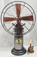 Antique Vintage Solid Brass Stirling Engine Steam Powered Kerosene Fan Decor