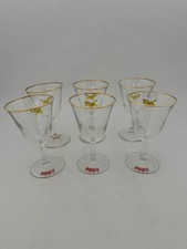 x6 1960s 'Pony' Sherry Glasses