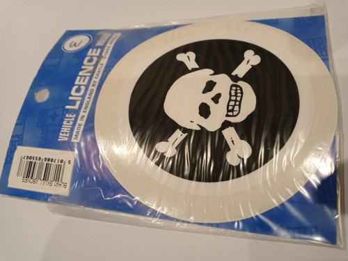 Skull crossbones car sticker - &,