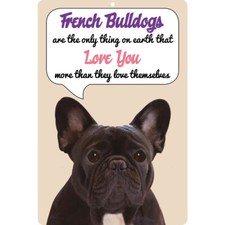 Black French Bulldog dog sign