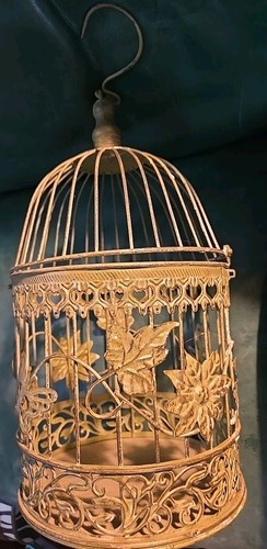 Decorative green metal bird - decorative,