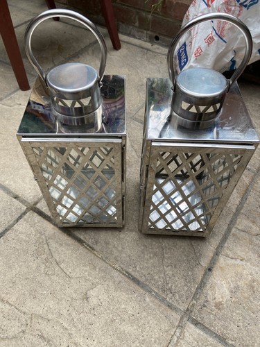 Set tall silver metal - tall,