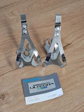 Retro Shimano 600 Ultegra Tricolor Toe Clips – Size M – For PD-6400 Pedals – NOS