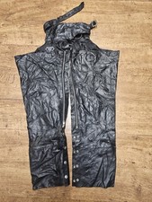 Diamond plate buffalo leather motorcycle chaps Size 2X