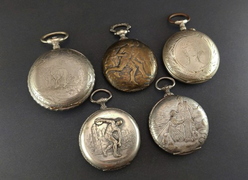 Lot five antique swiss - five,