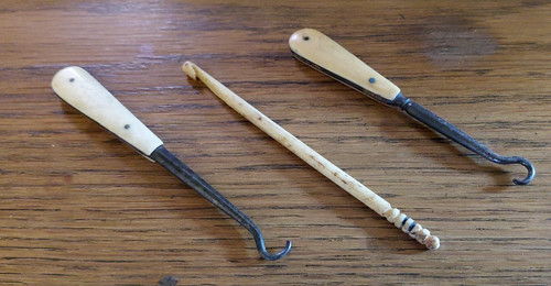 Antique button hooks - 3,