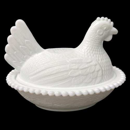 Vintage indiana glass hen - vintage,