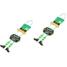  2 Pieces Front Door Sign Hanging Welcome St. Patricks Day Hanger