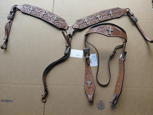 Western leather headstall - western,