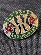 Vintage brass & enamel badge Womens Institute For Home and Country W.O. LEWIS
