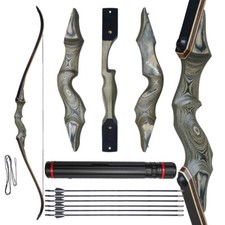 40lb Black Hunter Takedown Recurve Bow Left Hand Archery Hunting Bow Hunt Adult