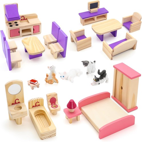 25pcs wooden doll - wooden,