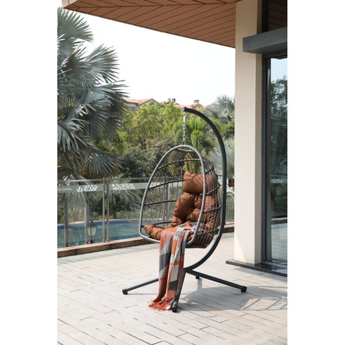 Egg chair with stand wicker - chair,