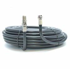 1m Black RG6 Satellite Coax Cable Coaxial Lead For Sky Plus HD TV - Fitted