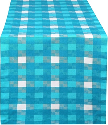 Teal table runner with - teal,