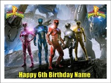 Power Rangers Edible Cake Toppers Icing Cake Superhero Decorations (3 Sizes)