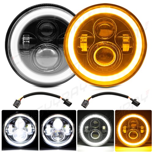 Black led halo headlights - black, e