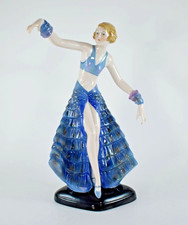 ART DECO FASOLD & STAUCH 15303 DANCING LADY PORCELAIN FIGURINE c1930 - 22cm