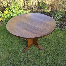 Antique Reproduction Cryer Craft Round Elm Table