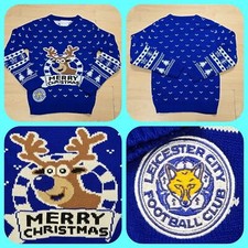 Leicester City FC Christmas Jumper Age 11 to 12 LCFC reindeer official  unisex
