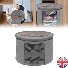 17" Hat Storage Box Diameter for Women Men Storage Large Round Hat Travel Case
