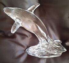 Vintage Waterford Cut Lead Crystal Breaching Humpback Whale Figurine 