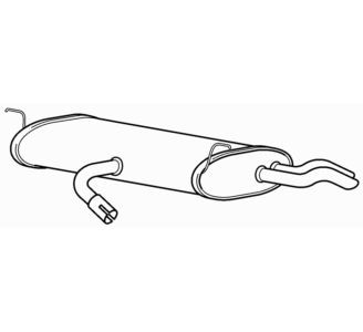 Rear exhaust silencer back - back, box