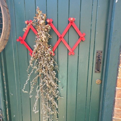 Vintage red painted wood - painted,