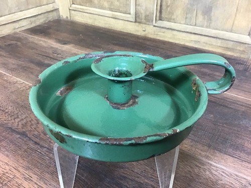 Vintage green enamel - green,