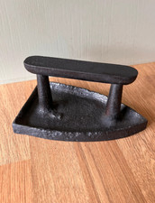 Antique French cast iron flat/sad iron c1900, Doorstop Bookend