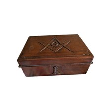 HAND MADE MAHOGANY MASONIC