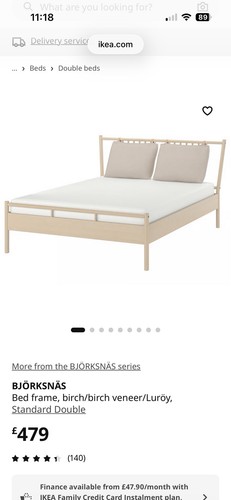 Ikea björksnäs birch double - birch,