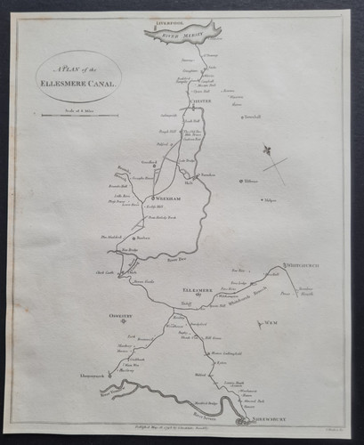 Antique 1795 map ellesmere - 1795,
