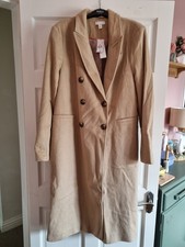 Topshop Camel Double Breasted