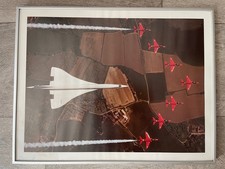 Concorde with the Red Arrows 1999 - a vintage aluminium framed print