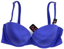 New LA SENZA Beyond Sexy PUSH UP Strapless Bra 32C Purple BNWT