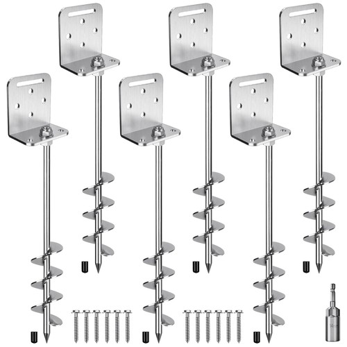 Spiral blade shed anchors - shed, with