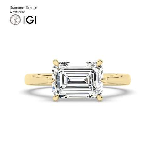 Emerald diamond engagement - emerald,