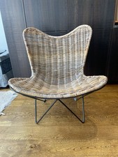 Woven rattan wicker butterfly - woven,
