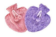 2 Pack Soft Faux Fur Heart