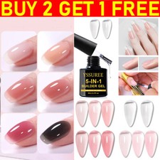 5 in 1 Nail Extension Builder Gel UV &LED Gel Nail Builder Nail Polish Gift UK