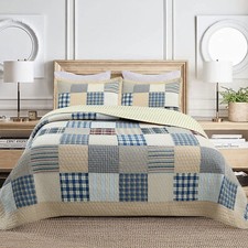 Cozy Line Tattersall Blue Tan