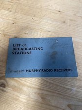MURPHY RADIO RECEIVERS BROADCASTING STATIONS LIST - L181