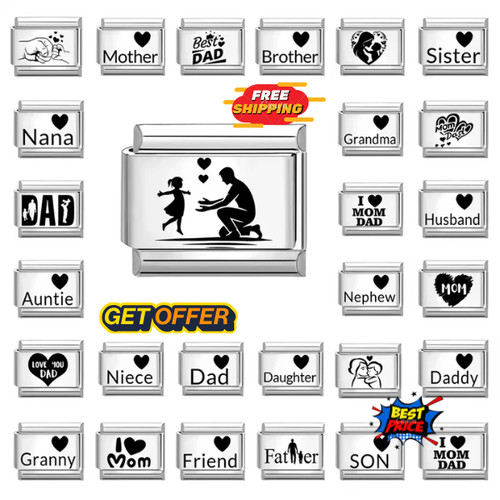 Italian charms bracelet - charms,