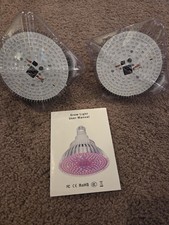 LED Grow Light Bulbs (Set Of 2) Unbranded Indoor, Hydroponics  With Controllers