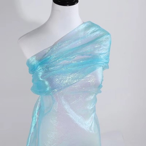 Wrinkled organza fabric - organza,