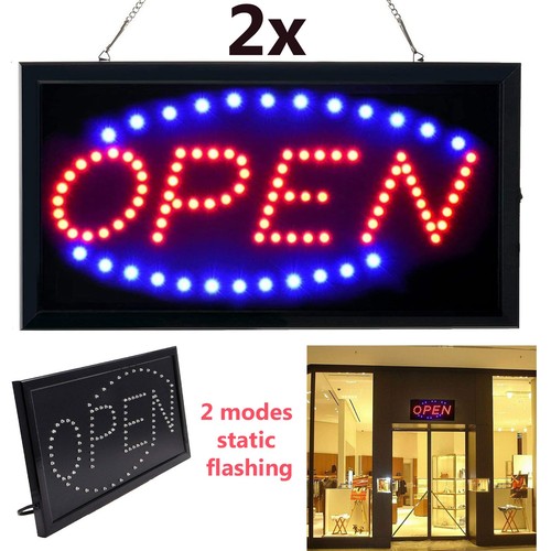 Flashing led open sign - led, neon